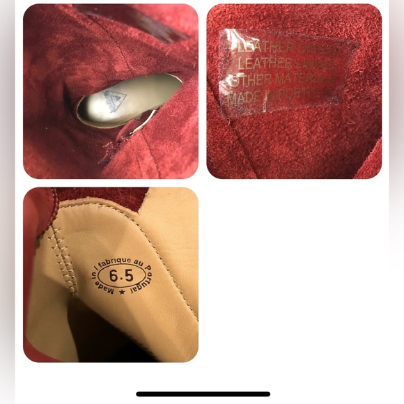 Power up Aspiration Red Suede Mid-Calf Boots - Picture 3 of 3